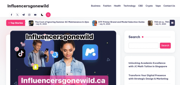 Publish Guest Post on influencersgonewild.ca