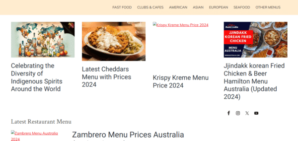 Publish Guest Post on menuaustralia.com